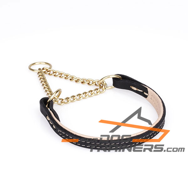 2 inch leather martingale collar