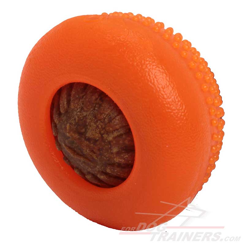 Dog Toy For Large & Medium Dogs, Rubber Treat Dispensing Toy For