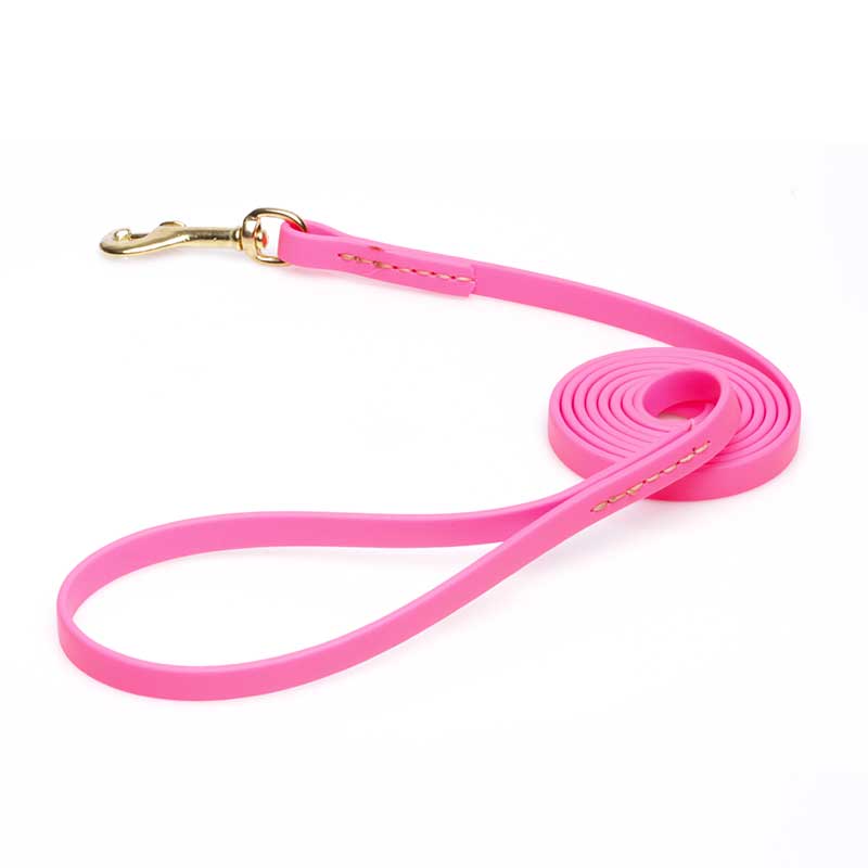 Waterproof Pink Biothane Dog Leash for Walking, Tracking [L63P