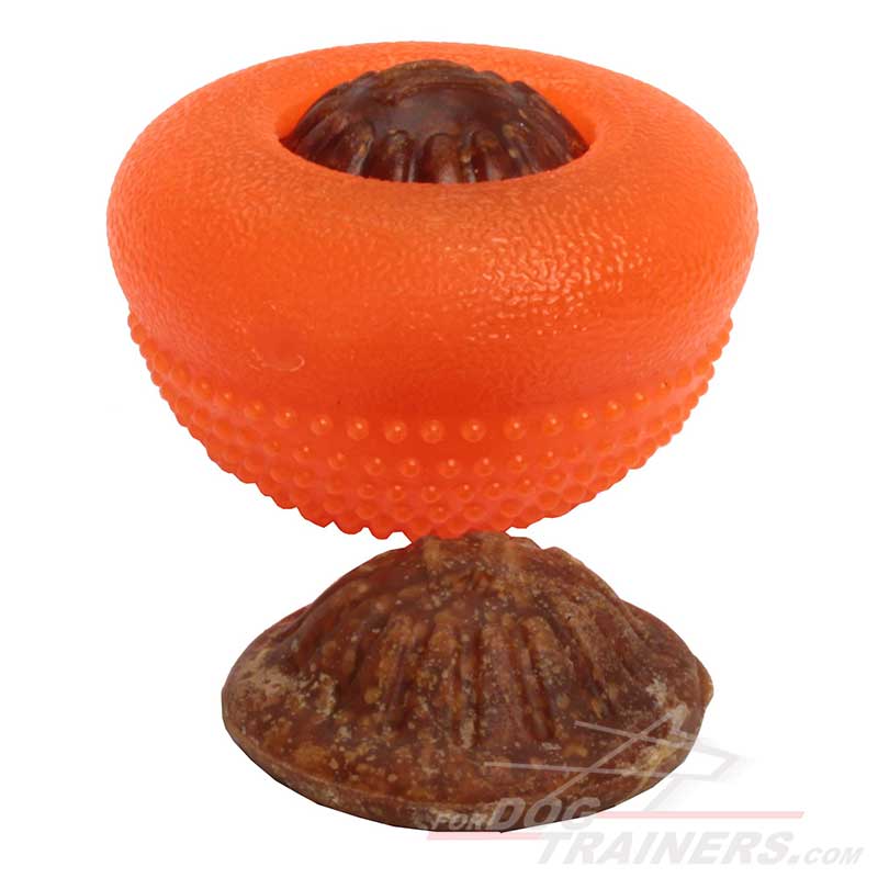 Orange Dream' Special Rubber Treat Dispensing Dog Toy - Large