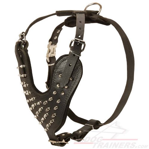 Leather dog harness