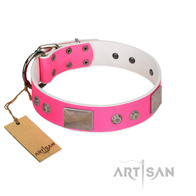 Pink Blush Premium Quality FDT Artisan Pink Designer Dog Collar