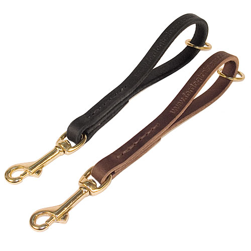 High quality leather pull tab leash