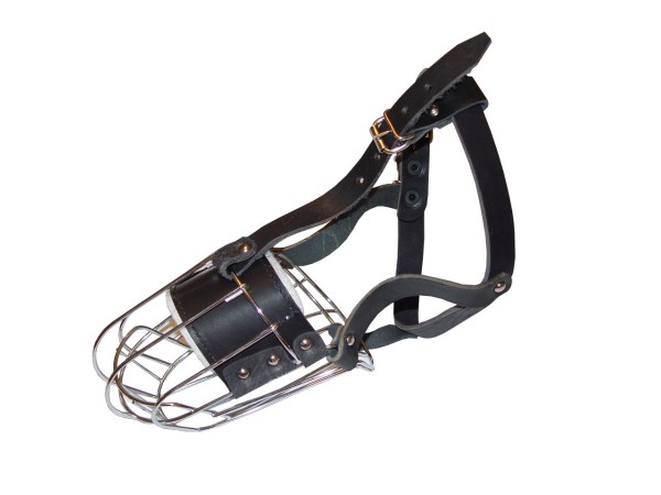 Wire basket muzzle for Doberman