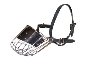 Large wire basket dog muzzle