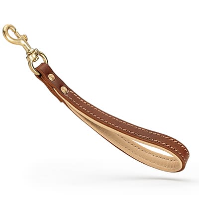 Short leather dog leash - L8