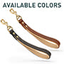 Short Leather Canine Leash with Nappa Padded Stitched Handle
