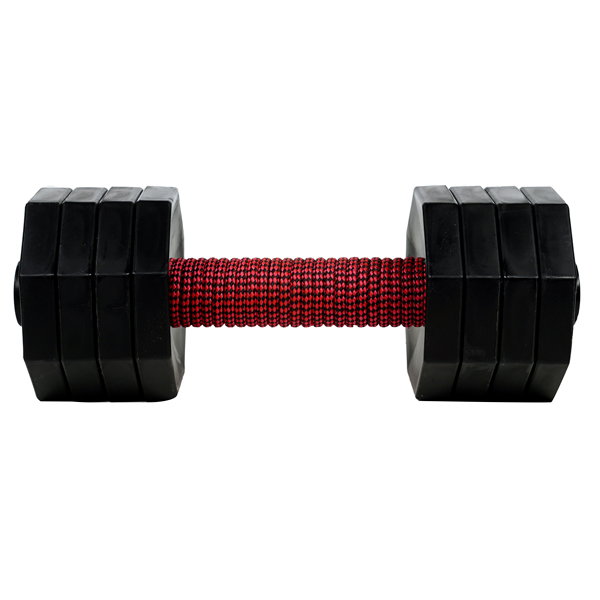 Wooden Dumbbell with Removable Plastic Weight Plates
