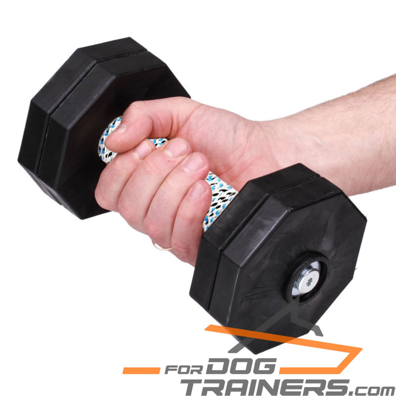 'Schutzhund Trainer' Hardwood Dog Dumbbell with Removable Plates 1000