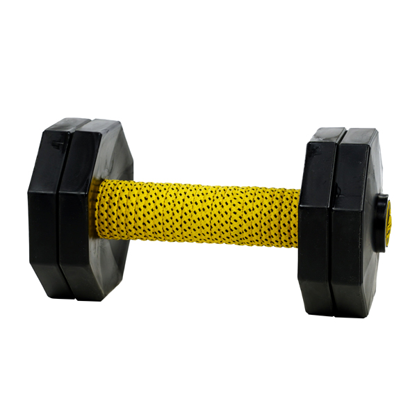 Wooden Dog Dumbbell with Removable Plastic Plates