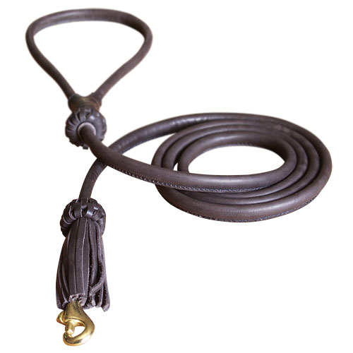 MATCHING ROUND LEATHER LEASH L32